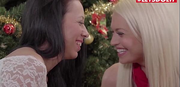  LETSDOEIT - Lena Love Bailey Ryder - Christmas Sex Near The Tree With Two Sexy Lesbian Babes